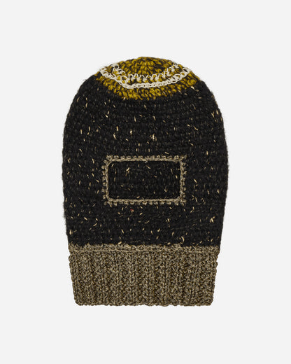 Vitelli Crochet Balaclava Black/Gold Hats Balaclavas OKT-B013  BG